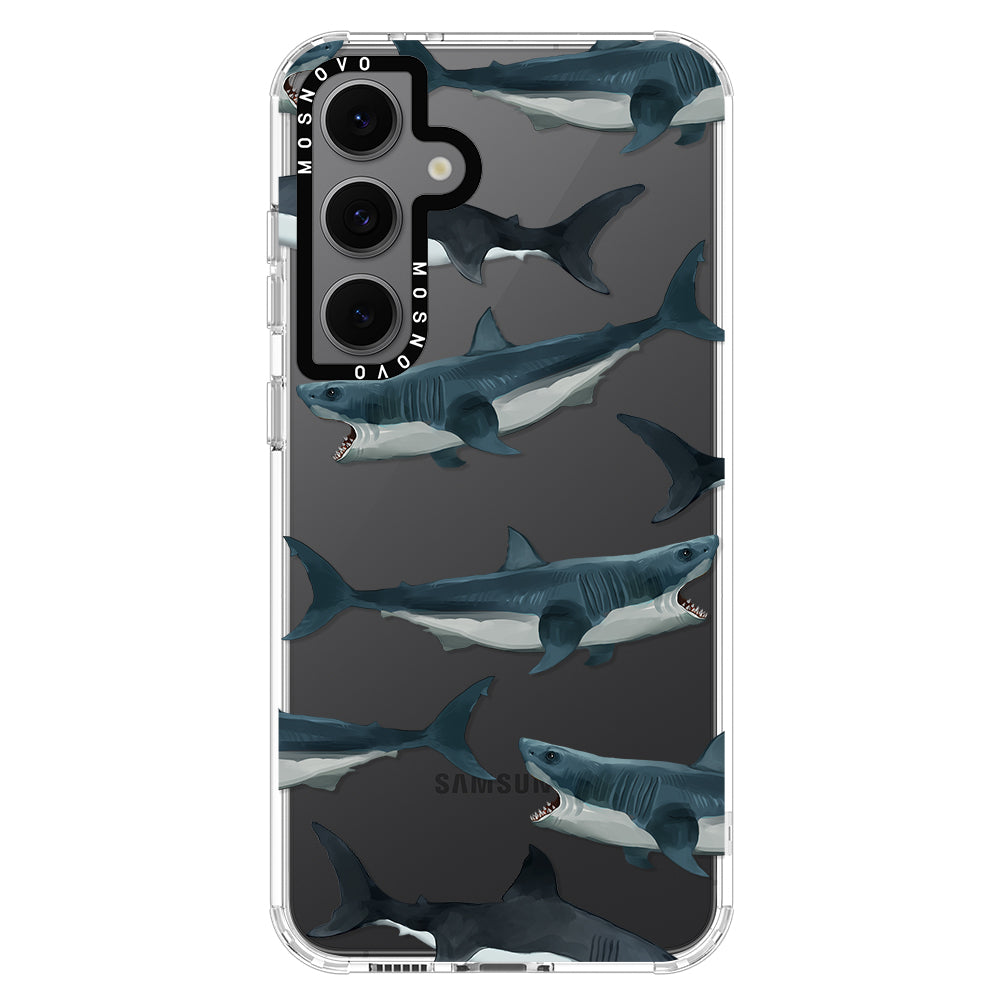 White Shark Phone Case - Samsung Galaxy S24 FE Case - MOSNOVO