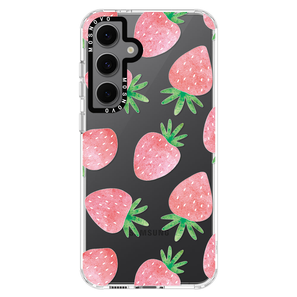 Pastel Strawberry Phone Case - Samsung Galaxy S24 FE Case - MOSNOVO