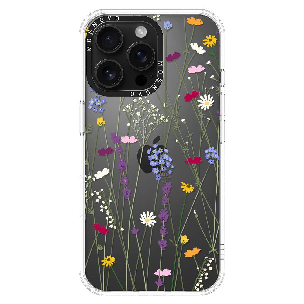 Floral Garden Lavender Daisy Flower Phone Case - iPhone 16 Pro Max Case - MOSNOVO