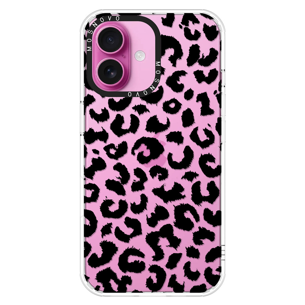 Black Leopard Phone Case - iPhone 16 Case - MOSNOVO