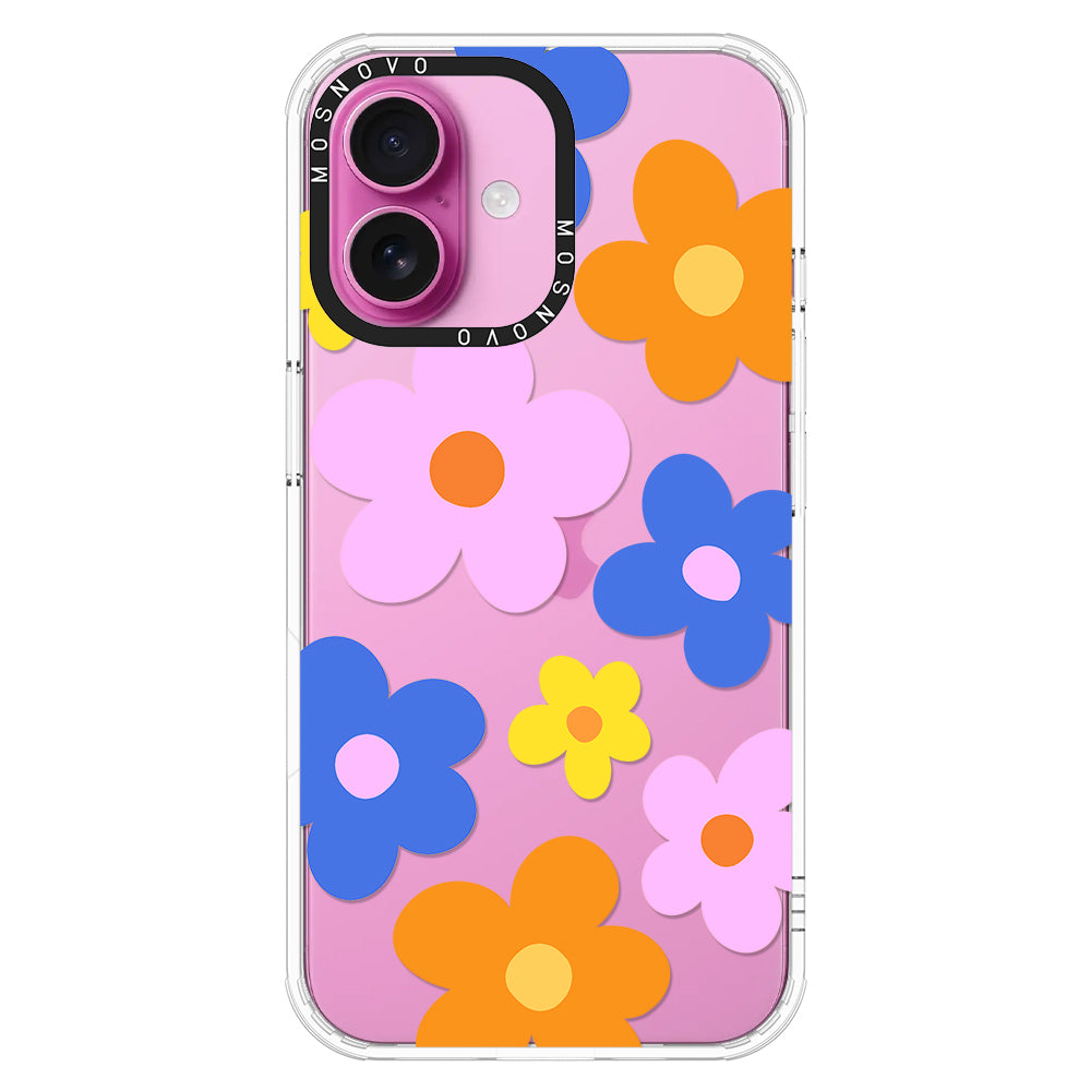 60's Groovy Flower Phone Case - iPhone 16 Case - MOSNOVO