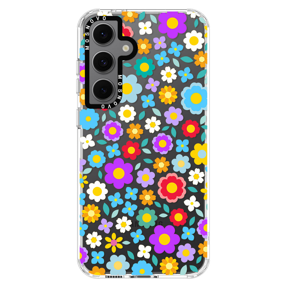 Retro Flower Phone Case - Samsung Galaxy S24 FE Case - MOSNOVO