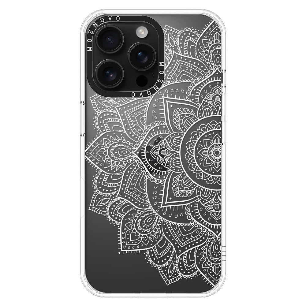 Half Mandala Phone Case - iPhone 16 Pro Max Case - MOSNOVO