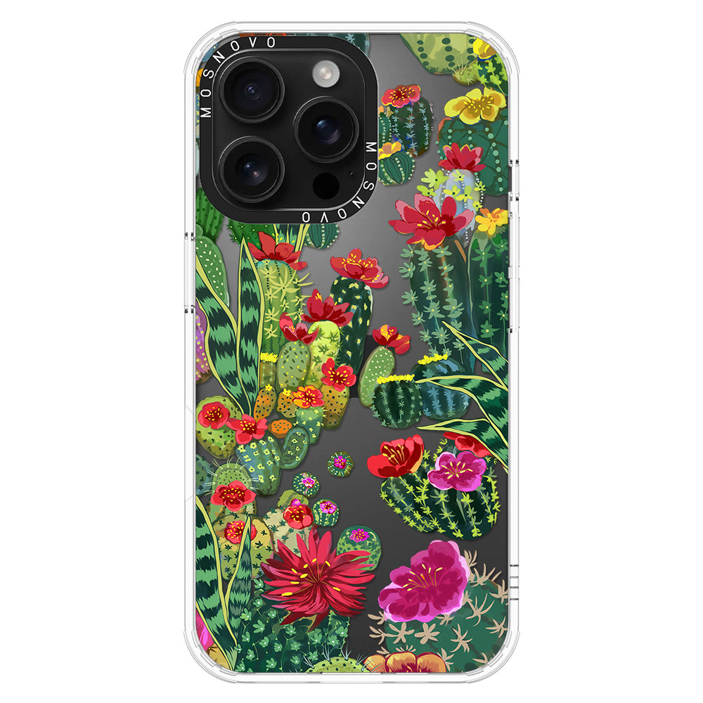 Cactus Garden Phone Case - iPhone 16 Pro Max Case - MOSNOVO