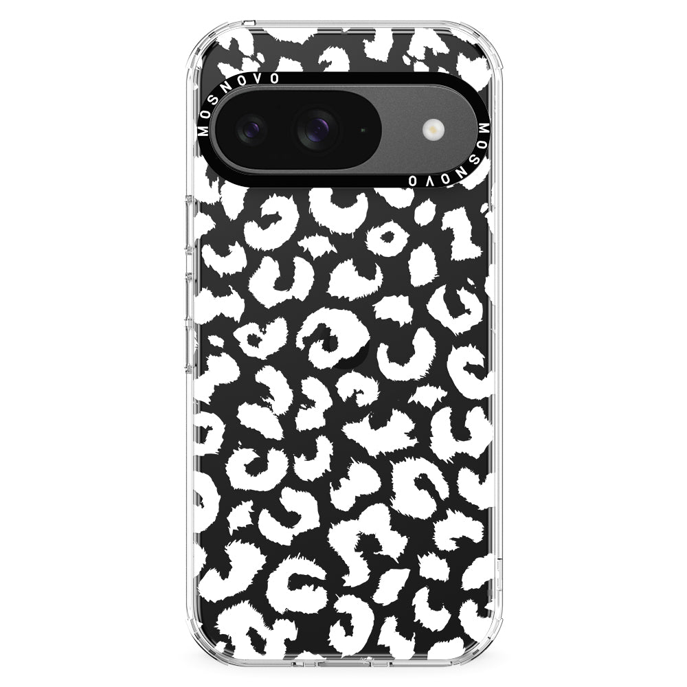 White Leopard Print Phone Case - Google Pixel 9 Case