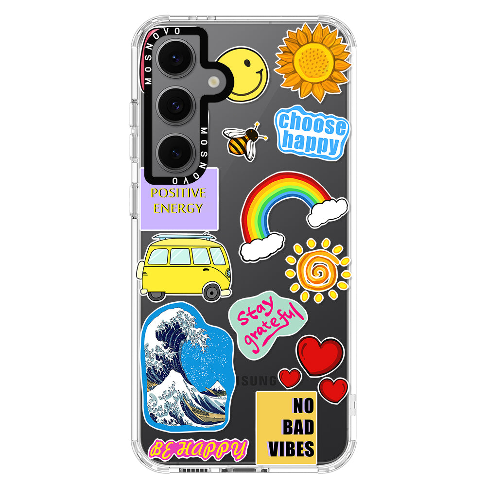 Happy Vibes Phone Case - Samsung Galaxy S24 FE Case - MOSNOVO