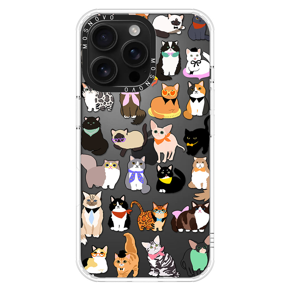 Cute Cat Phone Case - iPhone 16 Pro Max Case - MOSNOVO