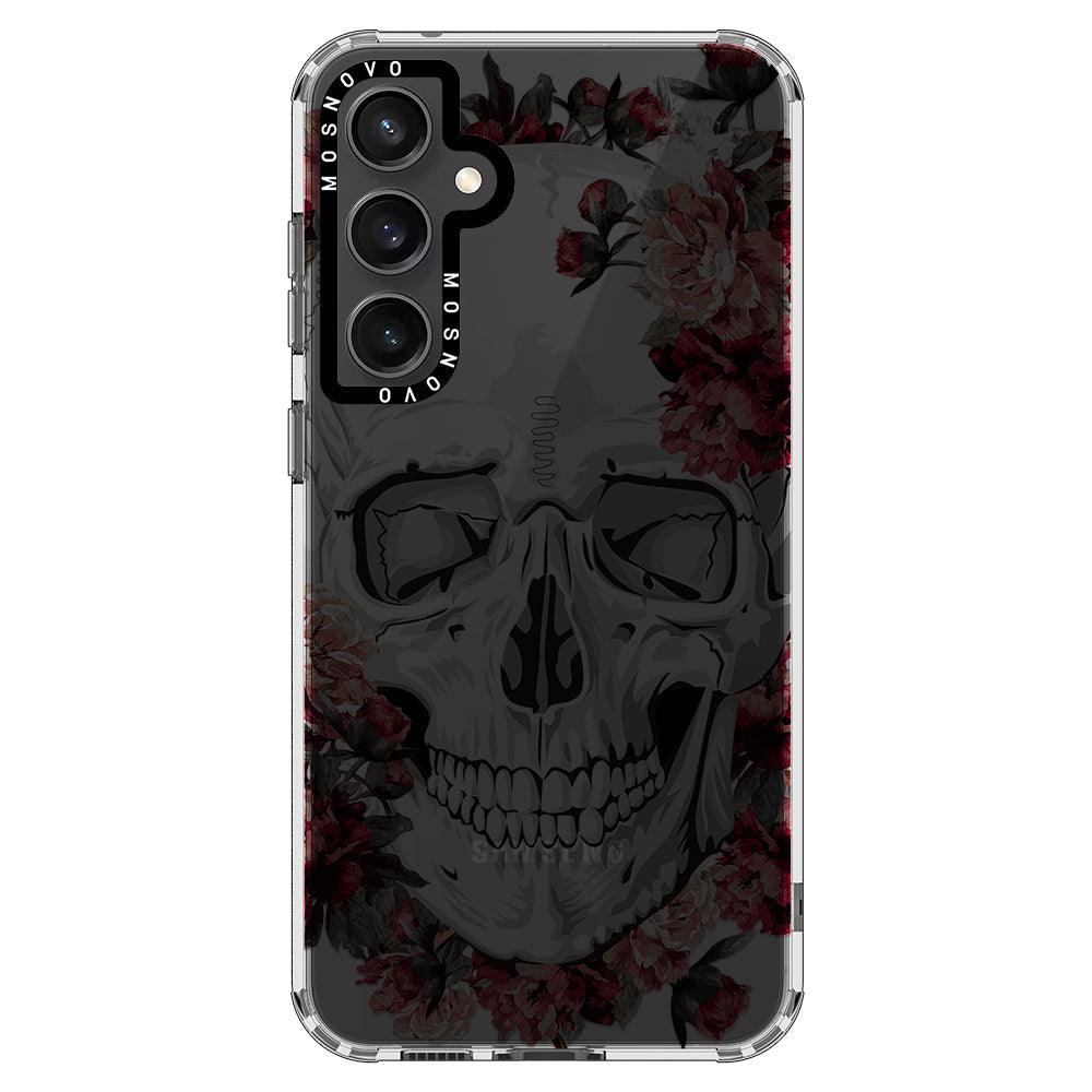 Red Flower Skull Phone Case - Samsung Galaxy S23 FE Case