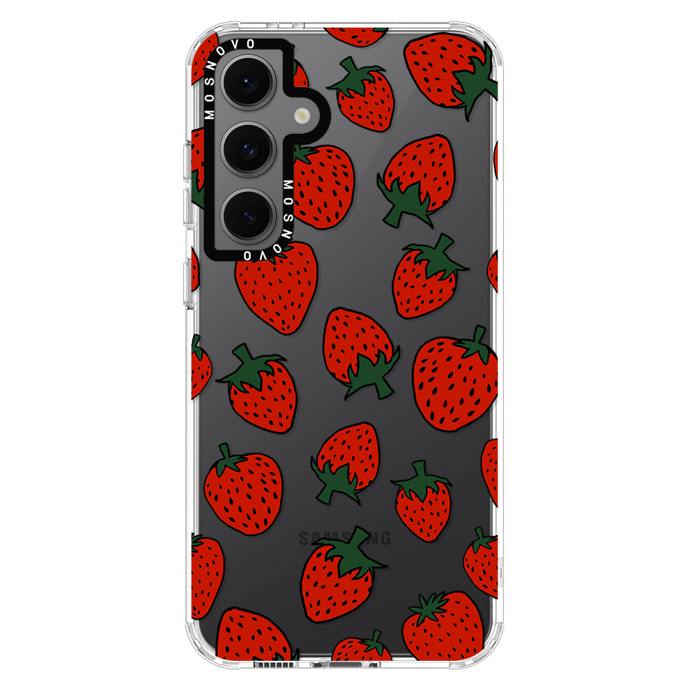 Red Strawberry Phone Case - Samsung Galaxy S24 FE Case - MOSNOVO