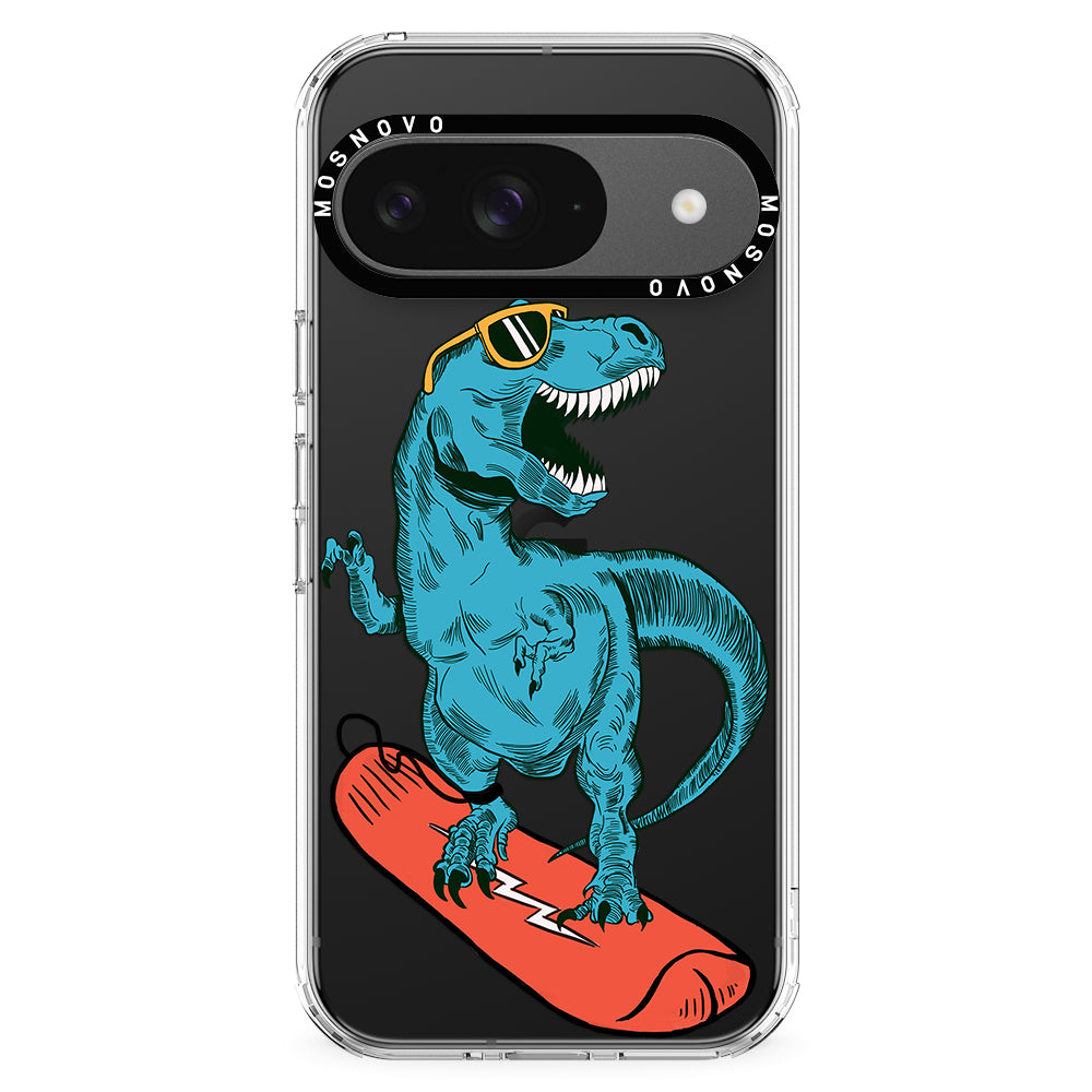 Surfing Dinosaur Phone Case - Google Pixel 9 Case