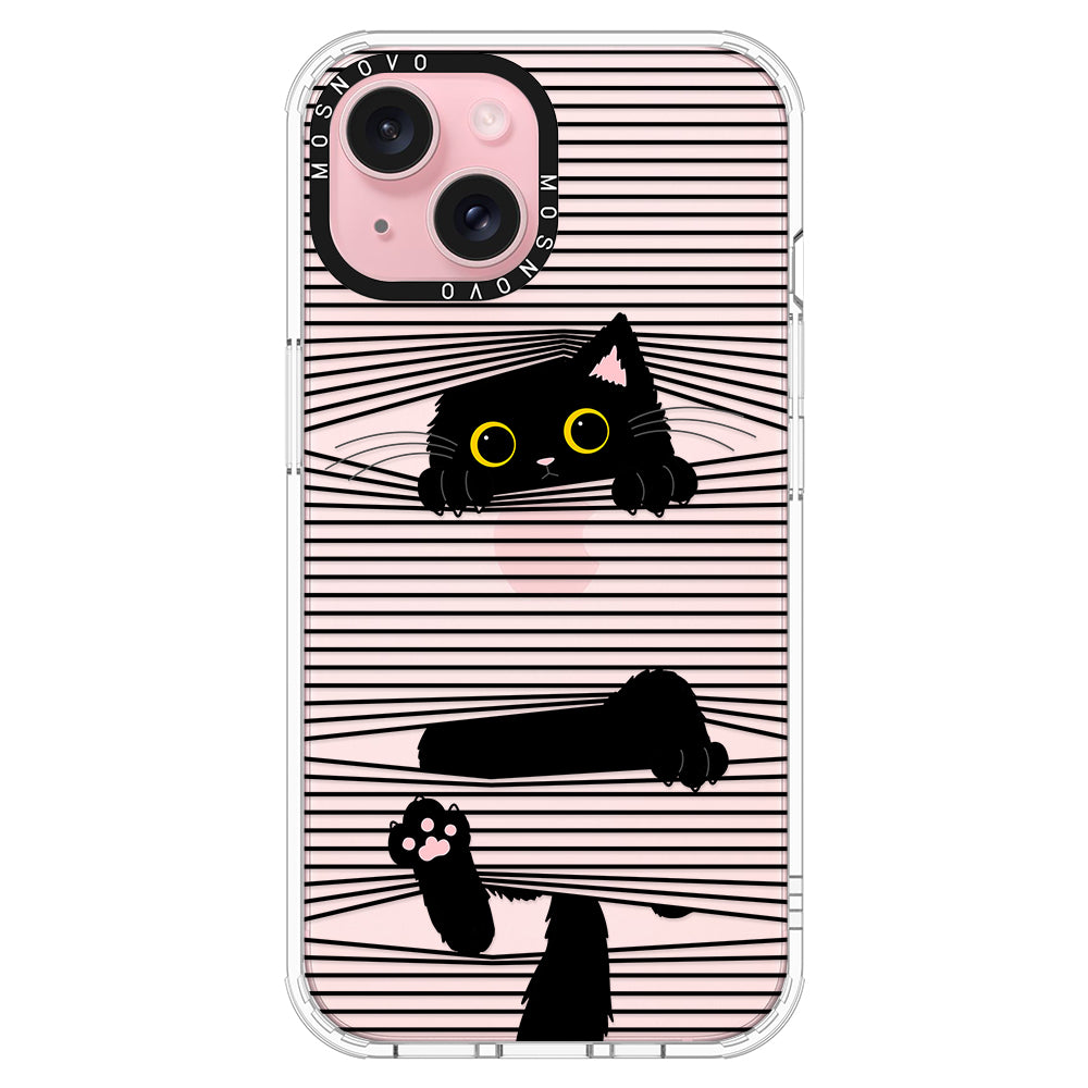 Hidden Black Cat Phone Case - iPhone 15 Case