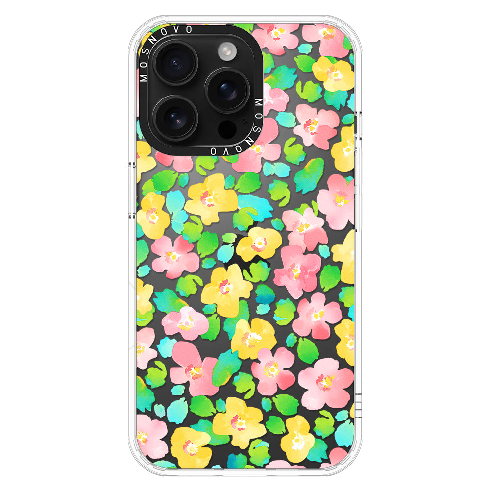 Floral Print Phone Case - iPhone 16 Pro Max Case - MOSNOVO