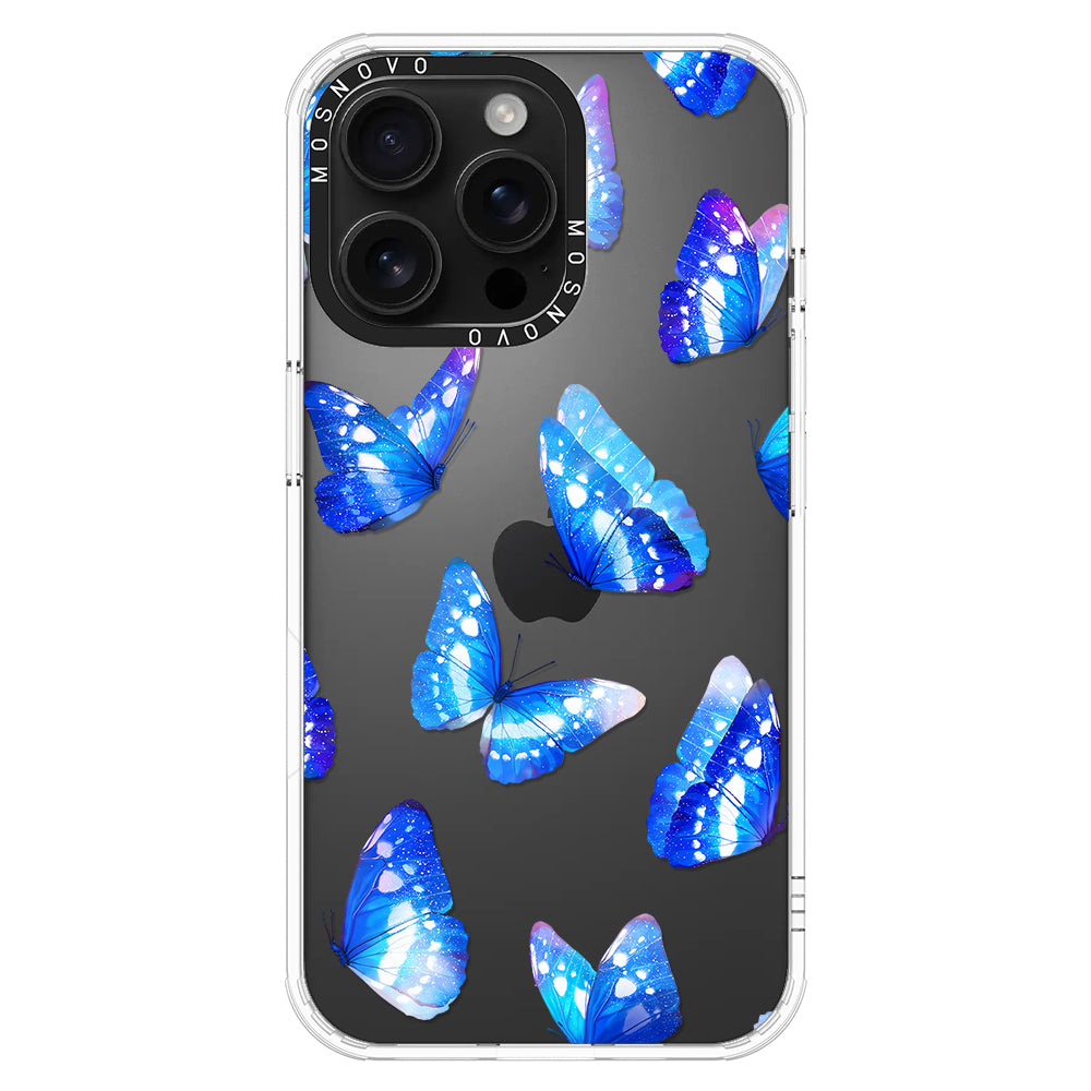 Stunning Blue Butterflies Phone Case - iPhone 16 Pro Max Case - MOSNOVO