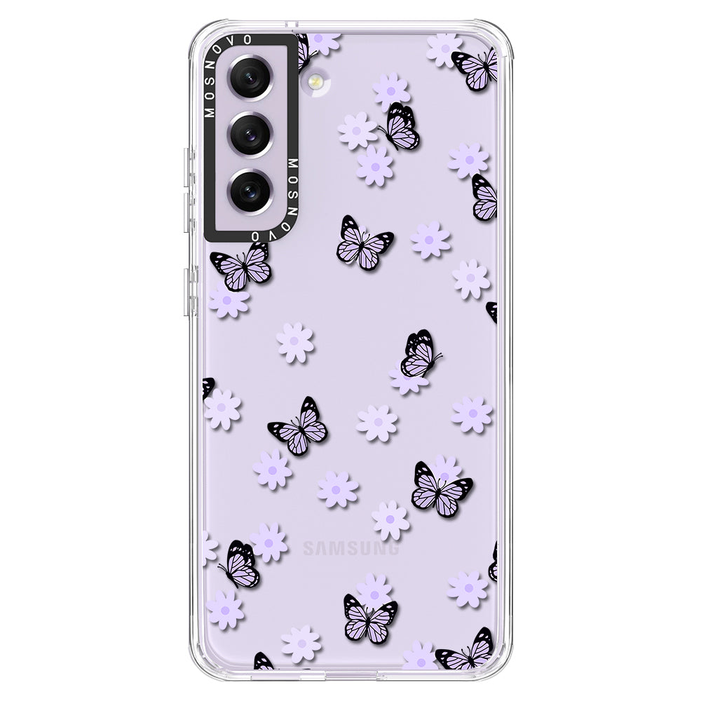 Lilac Butterfly Phone Case - Samsung Galaxy S21 FE Case