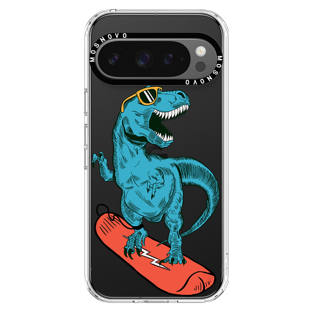 Surfing Dinosaur Phone Case - Google Pixel 9 Pro XL Case