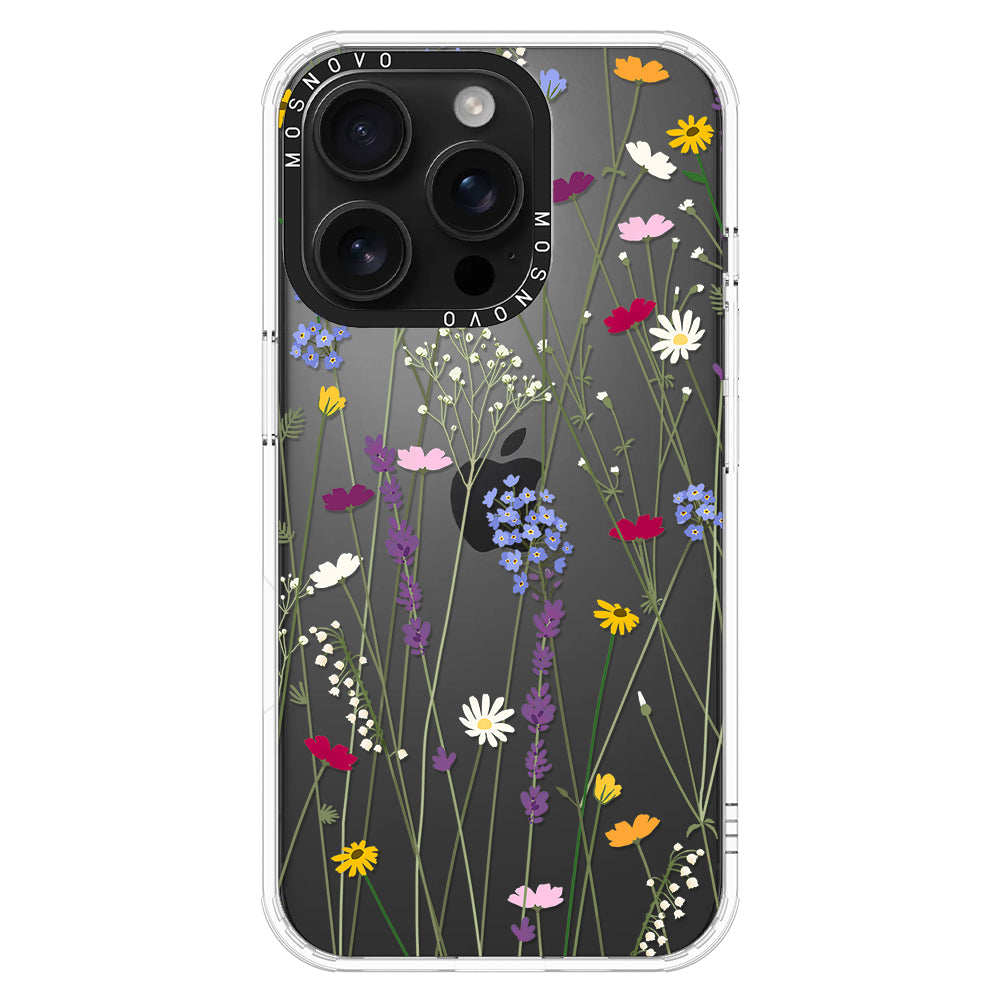 Floral Garden Lavender Daisy Flower Phone Case - iPhone 16 Pro Case - MOSNOVO