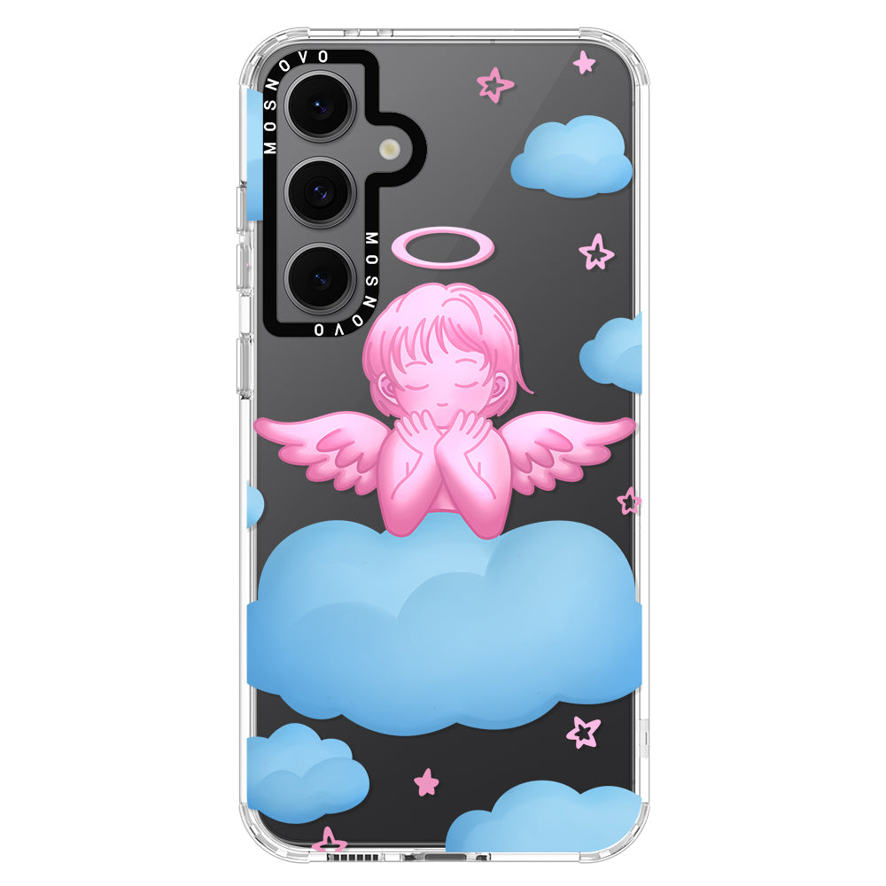 Pink Serenity Angel Phone Case - Samsung Galaxy S24 FE Case