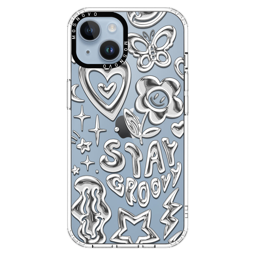 Silver Chrome Art (Flat Print) Phone Case - iPhone 14 Case