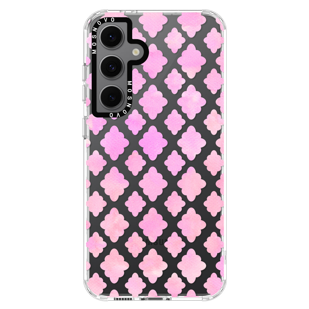 Pink Flower Diamond Phone Case - Samsung Galaxy S24 FE Case - MOSNOVO