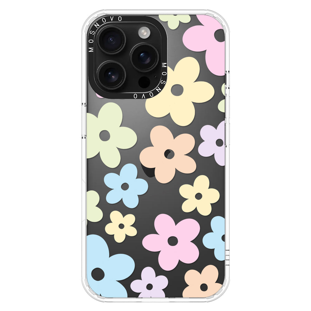 Pastel Flower Phone Case - iPhone 16 Pro Max Case - MOSNOVO