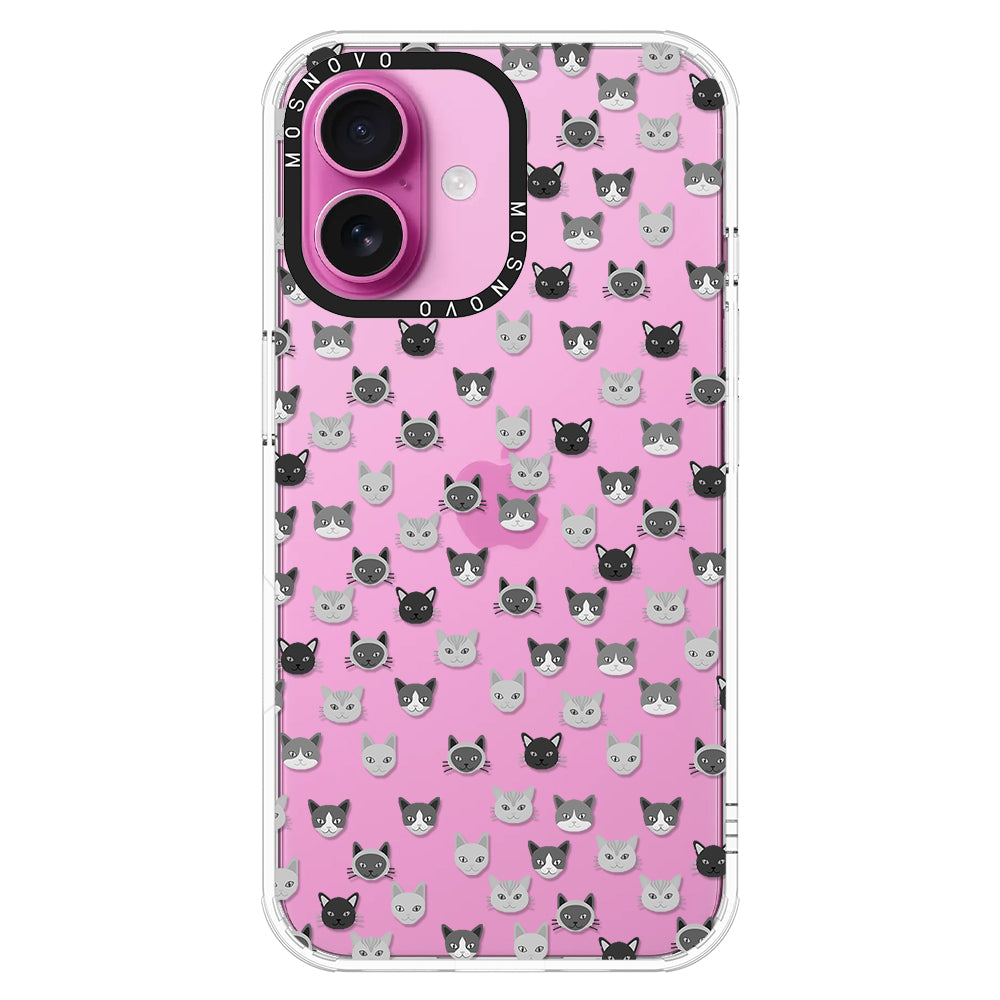 Cats Head Phone Case - iPhone 16 Case - MOSNOVO