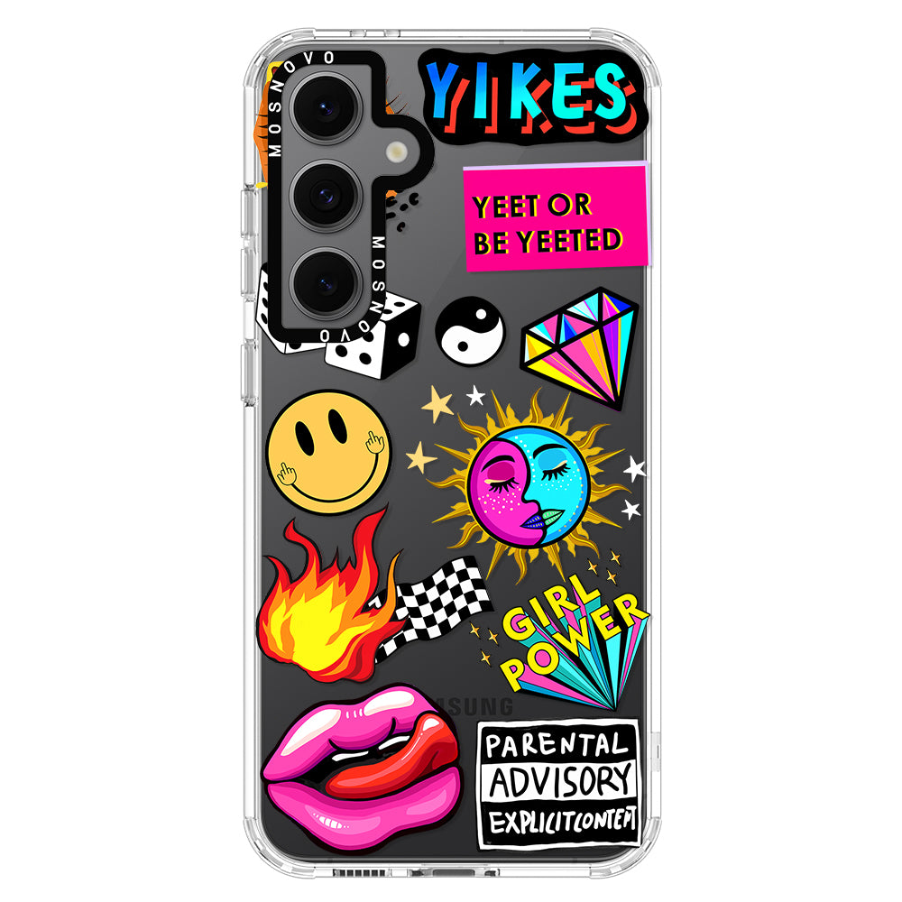 Funky Stickers Phone Case - Samsung Galaxy S24 FE Case - MOSNOVO