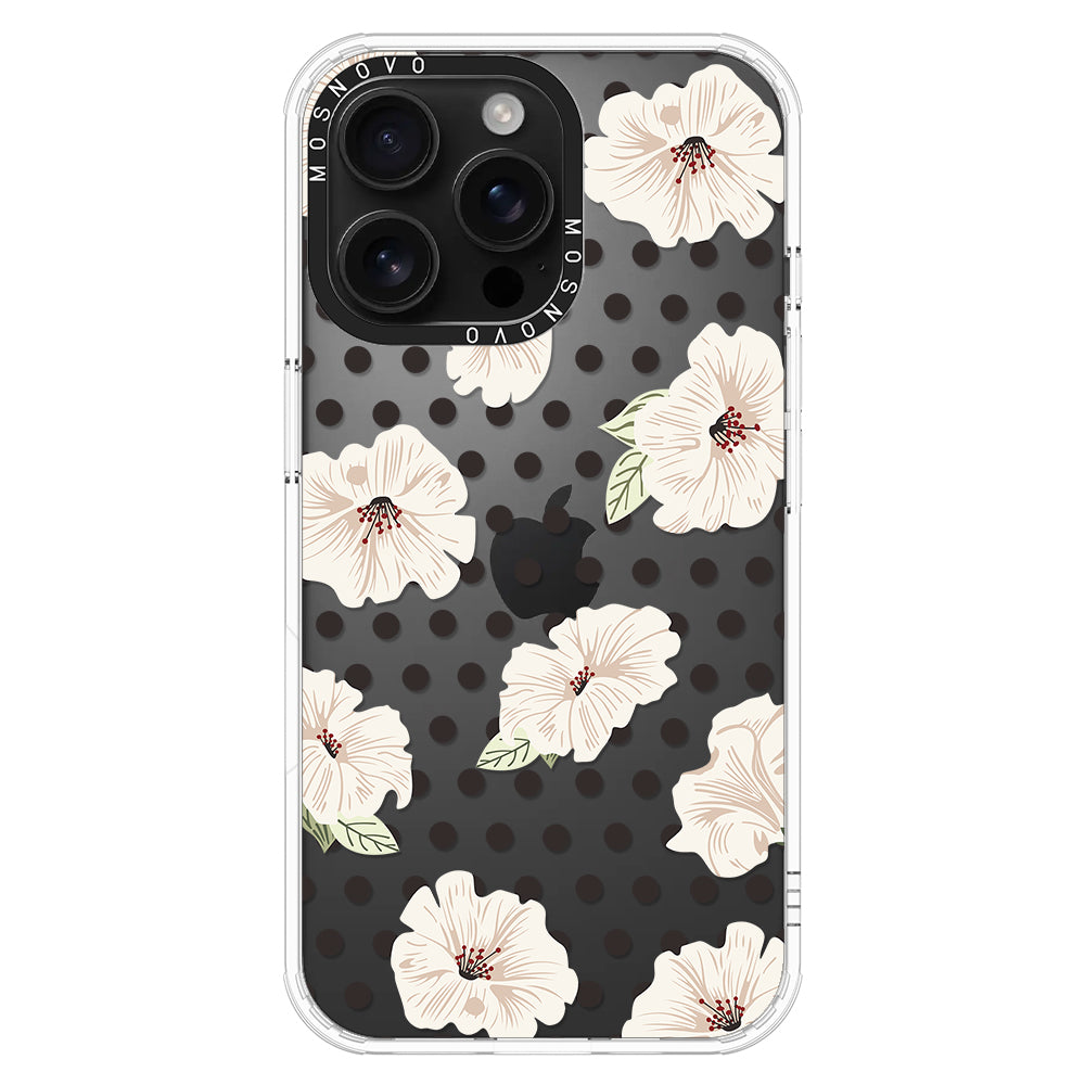 Vintage Hibiscus Flower Phone Case - iPhone 16 Pro Max Case - MOSNOVO