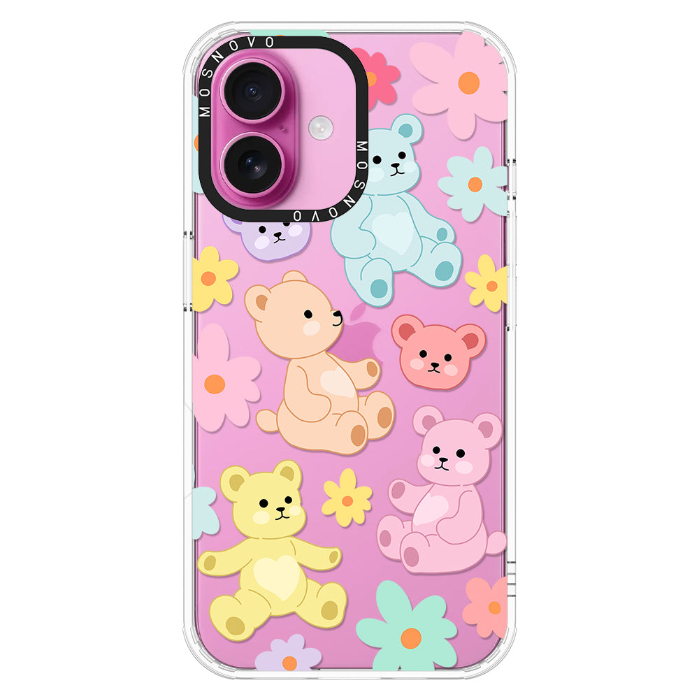 Cute Teddy Bear Phone Case - iPhone 16 Plus Case - MOSNOVO