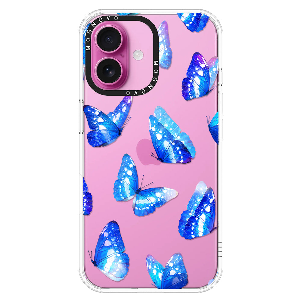 Stunning Blue Butterflies Phone Case - iPhone 16 Plus Case - MOSNOVO