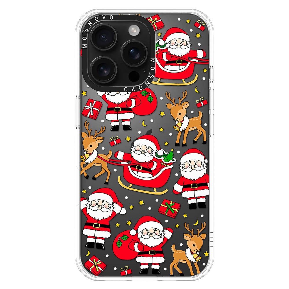 Cute Santa Claus Deer Phone Case - iPhone 16 Pro Max Case - MOSNOVO