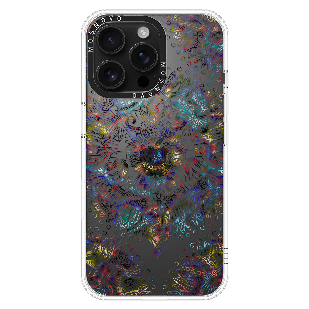 Rainbow Mandala Phone Case - iPhone 16 Pro Max Case - MOSNOVO