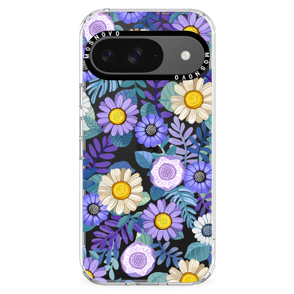 Purple Floral Phone Case - Google Pixel 9 Case