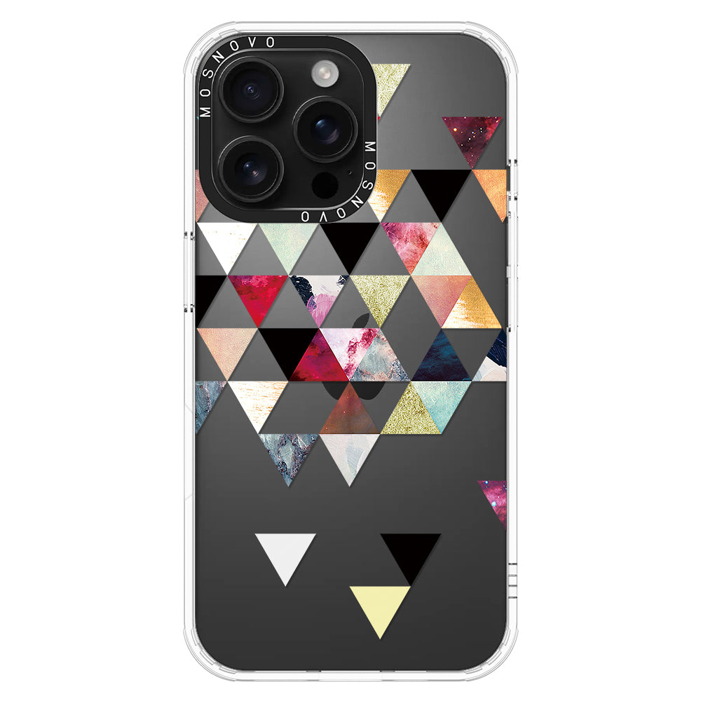 Triangles Stone Marble Phone Case - iPhone 16 Pro Max Case - MOSNOVO