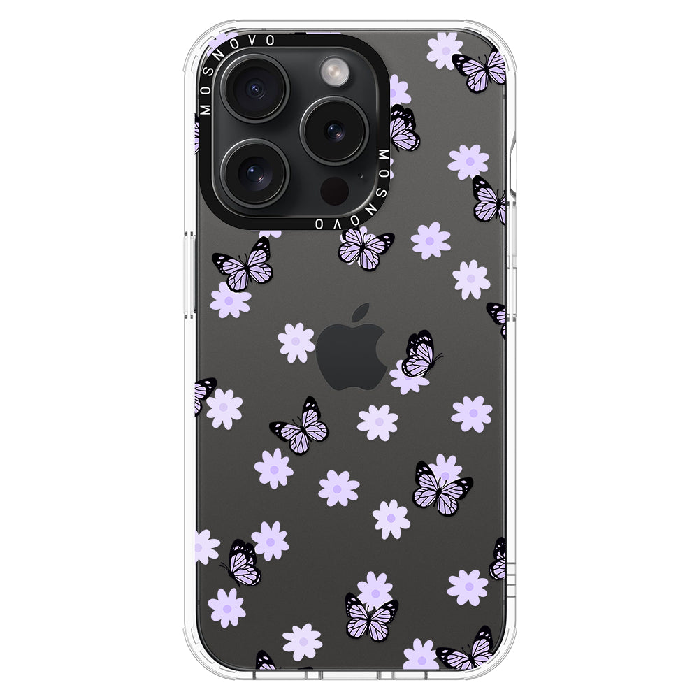 Lilac Butterfly Phone Case - iPhone 15 Pro Case