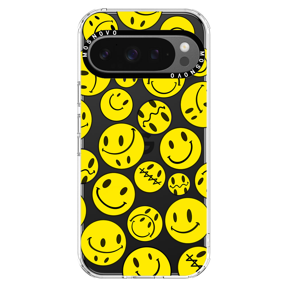 Yellow Sad Smile Face Phone Case - Google Pixel 9 Pro XL Case