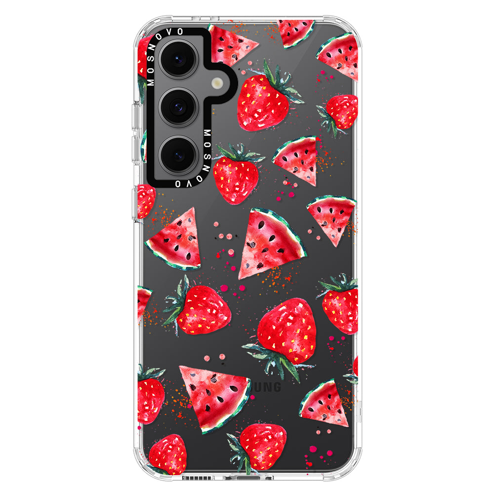 Watermelon and Strawberry Phone Case - Samsung Galaxy S24 FE Case - MOSNOVO