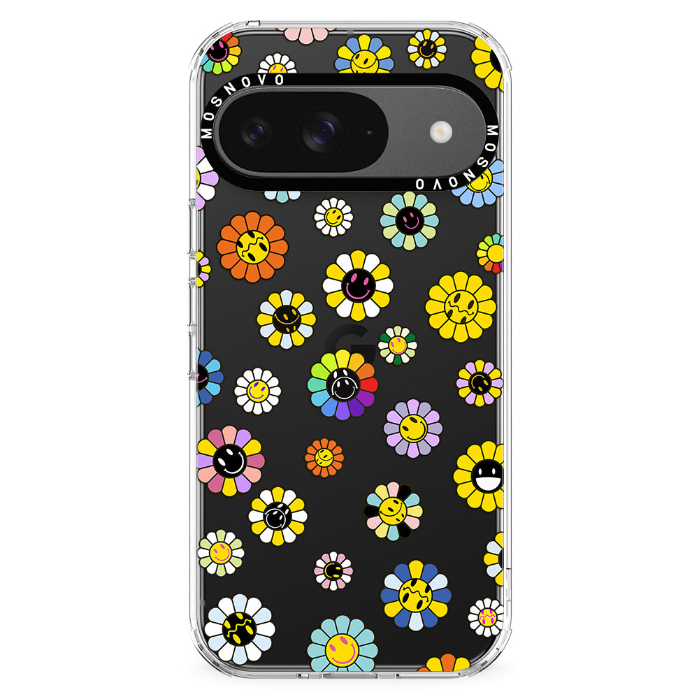 Flower Smiley Face Phone Case - Google Pixel 9 Case