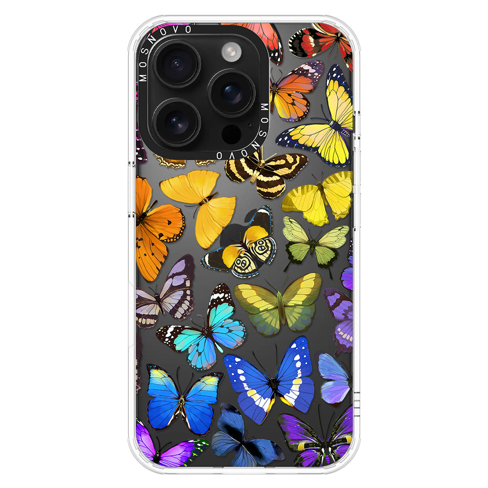 Rainbow Butterfly Phone Case - iPhone 16 Pro Case - MOSNOVO