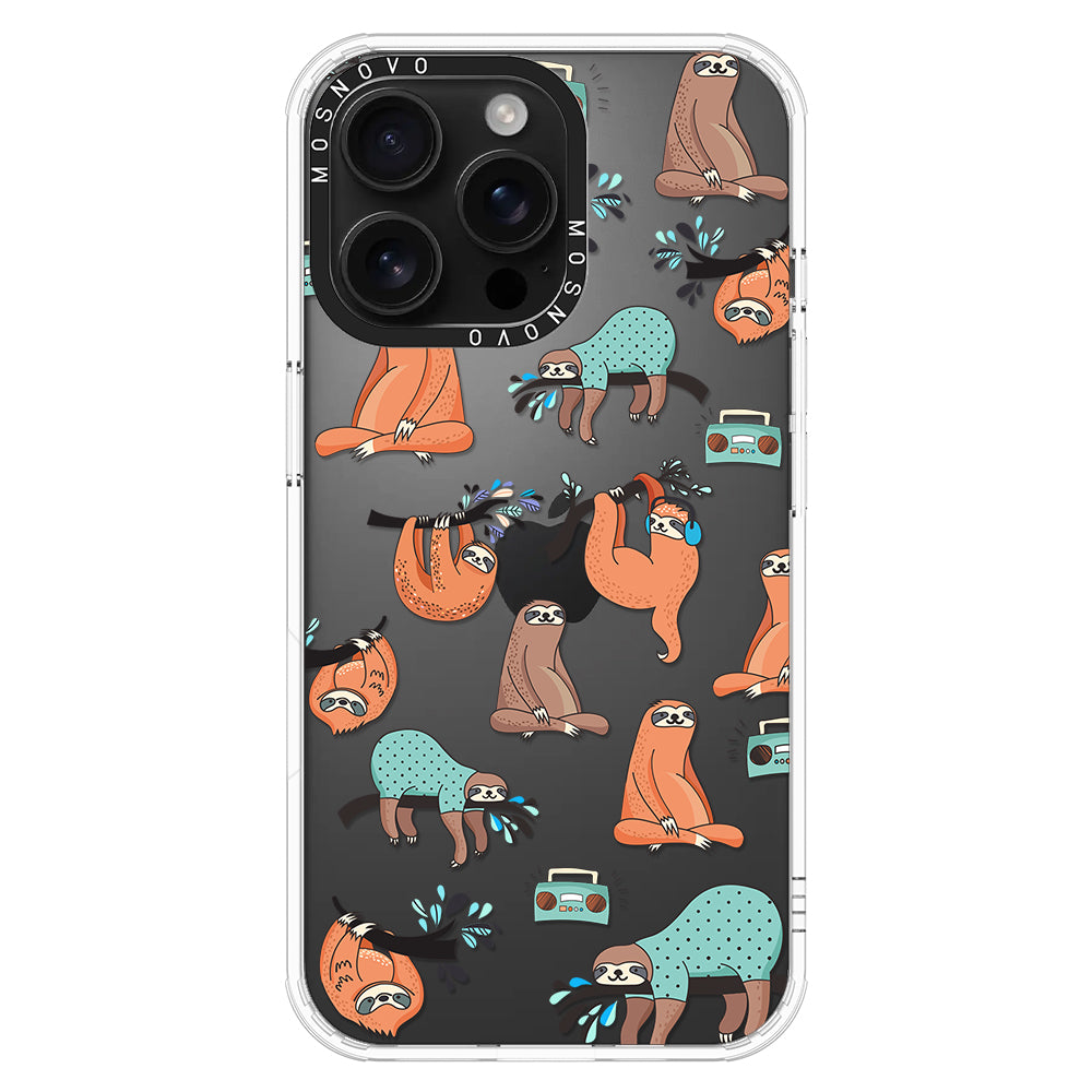 Musical Sloth Phone Case - iPhone 16 Pro Max Case - MOSNOVO