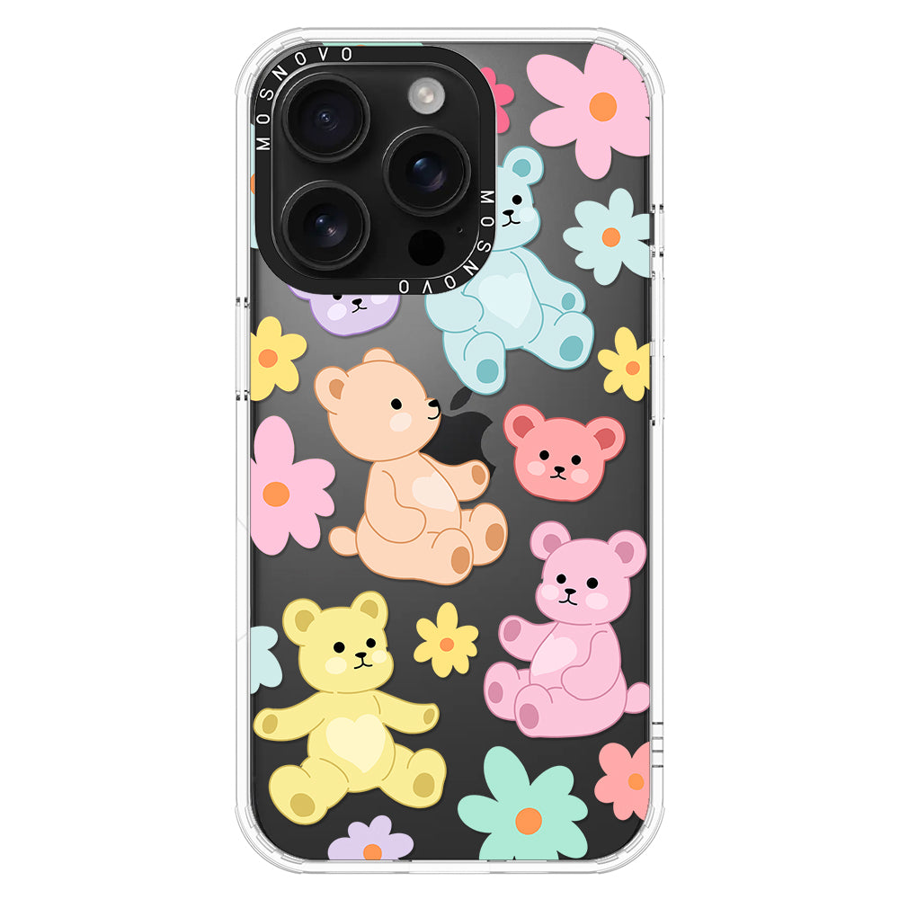 Cute Teddy Bear Phone Case - iPhone 16 Pro Case - MOSNOVO