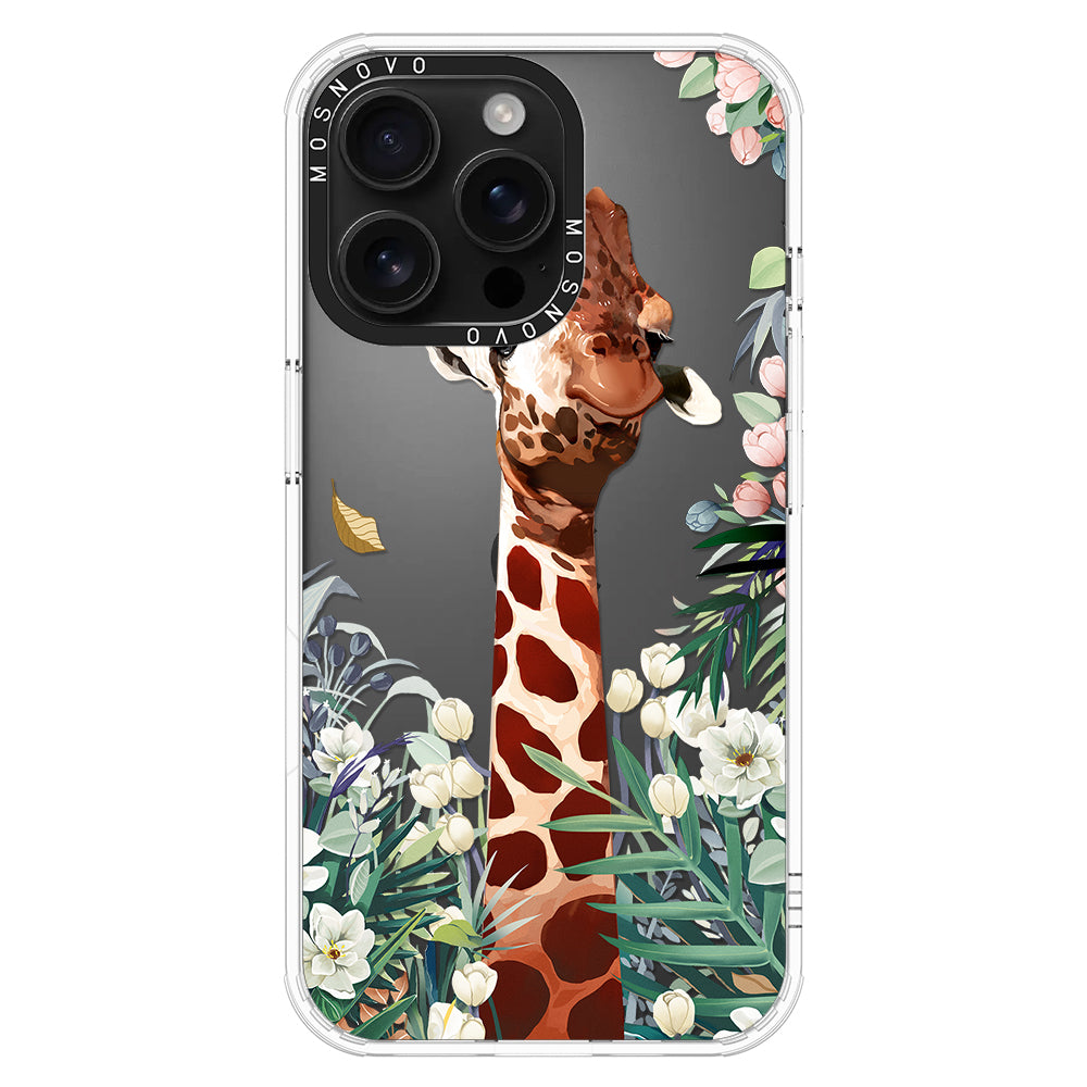 Giraffe In The Garden Phone Case - iPhone 16 Pro Max Case - MOSNOVO