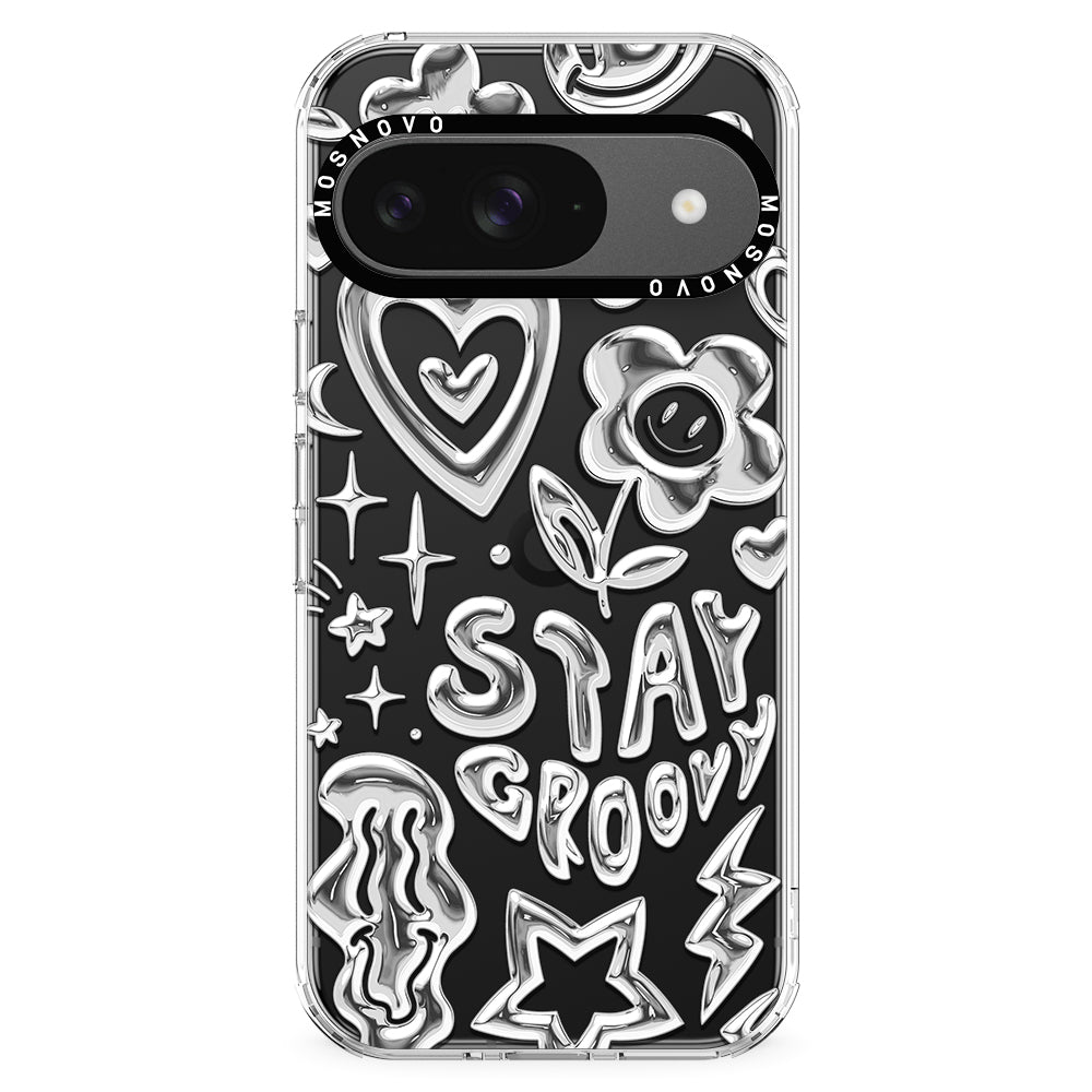 Silver Chrome Art (Flat Print) Phone Case - Google Pixel 9 Case