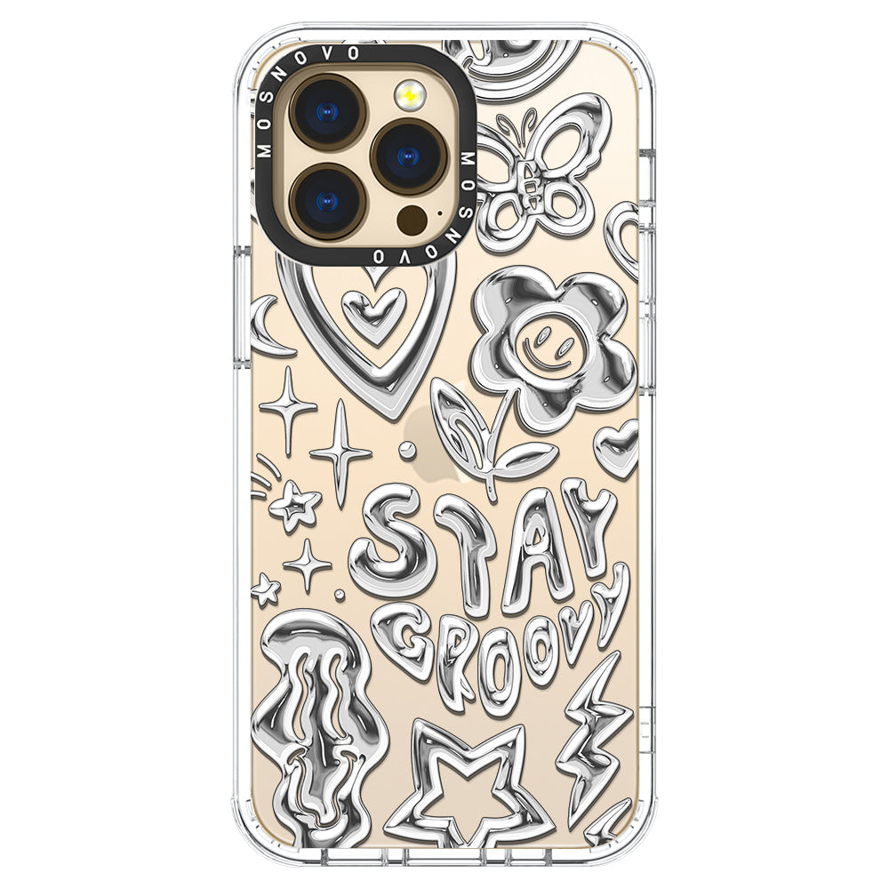 Silver Chrome Art (Flat Print) Phone Case - iPhone 13 Pro Case