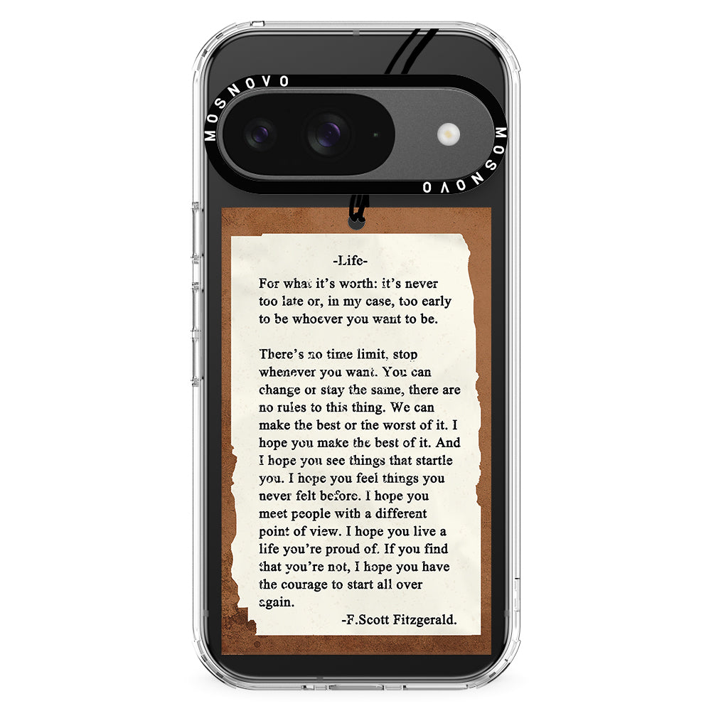 Life Quote Phone Case - Google Pixel 9 Case