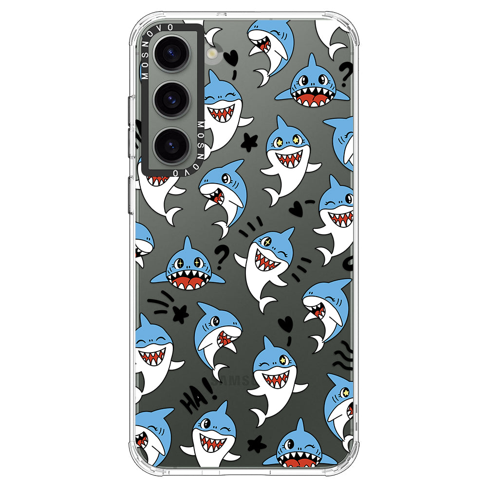 Cute Sharks Phone Case - Samsung Galaxy S23 Plus Case