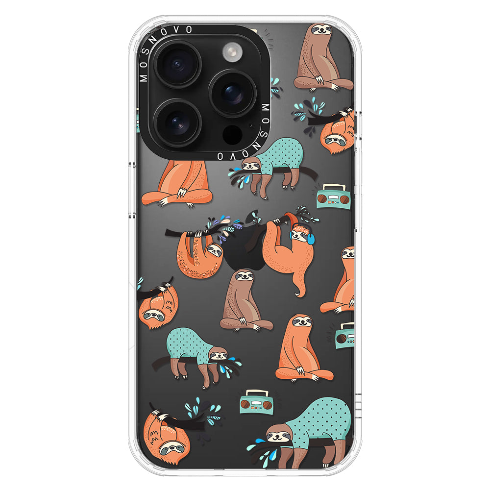 Musical Sloth Phone Case - iPhone 16 Pro Case - MOSNOVO