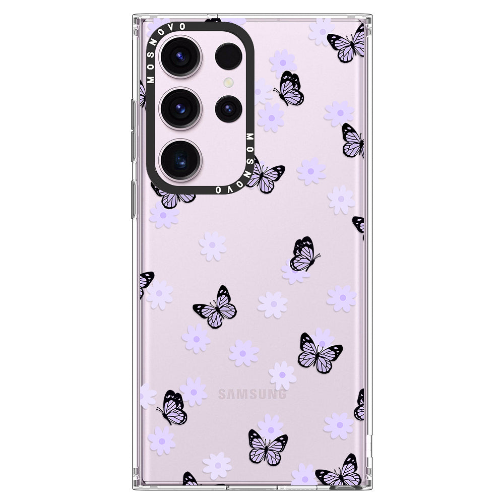 Lilac Butterfly Phone Case - Samsung Galaxy S23 Ultra Case