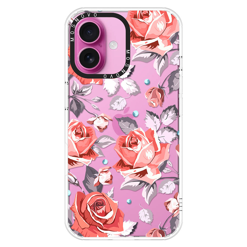 Retro Flower Roses Phone Case - iPhone 16 Case - MOSNOVO