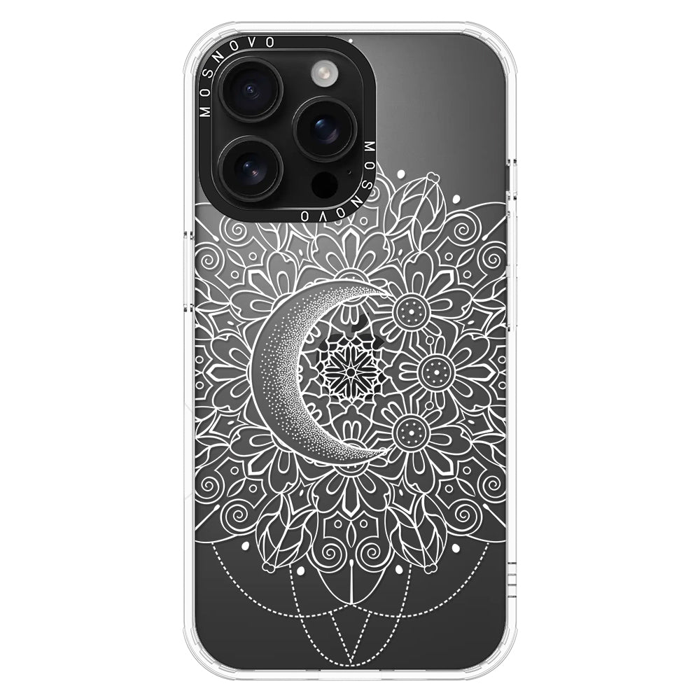 Celestial Moon Mandala Phone Case - iPhone 16 Pro Max Case - MOSNOVO