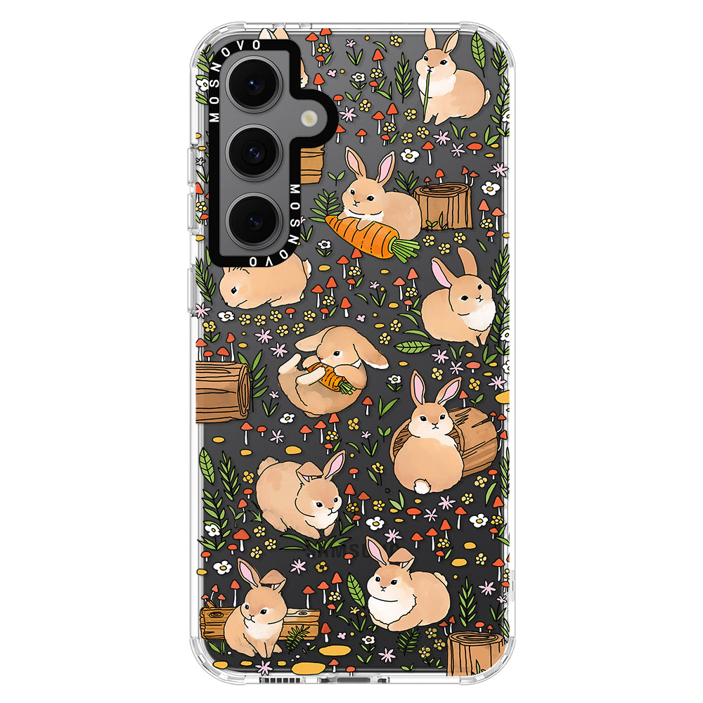 Cute Bunny Garden Phone Case - Samsung Galaxy S24 FE Case - MOSNOVO